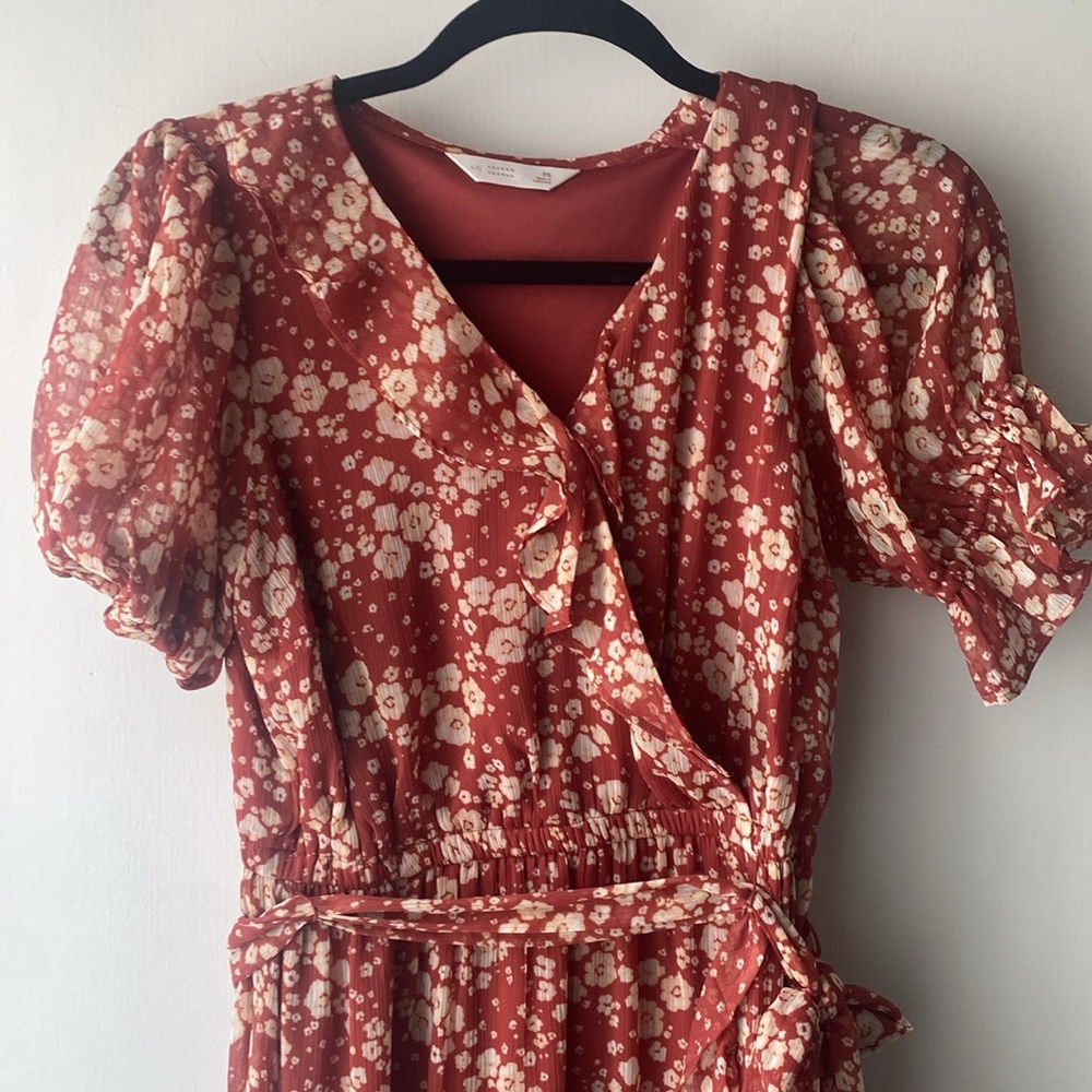 Floral Ruffled Wrap Dress - Picture 2 of 4